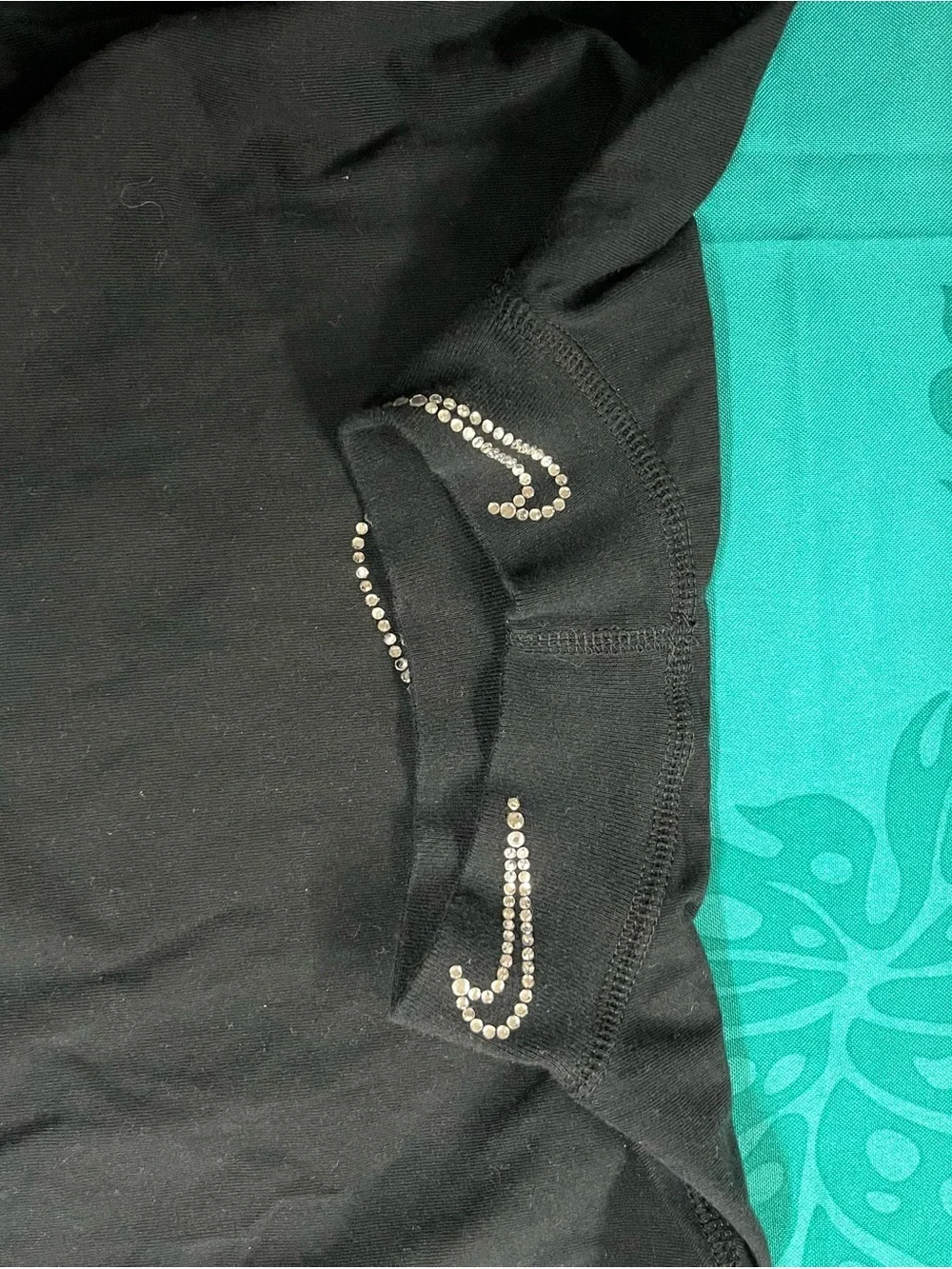 Nike Black Kids Leggings with Rhinestone Swoosh